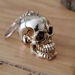 Gold Skull Keychain
